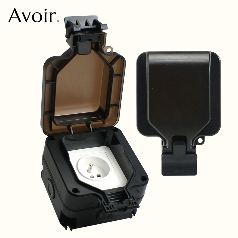 Outdoor Power Hub - Avoir IP66 Wall Waterproof Socket Single