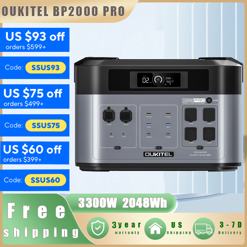 Portable Generator Inverter - OUKITEL BP2000 PRO Portable Power Station