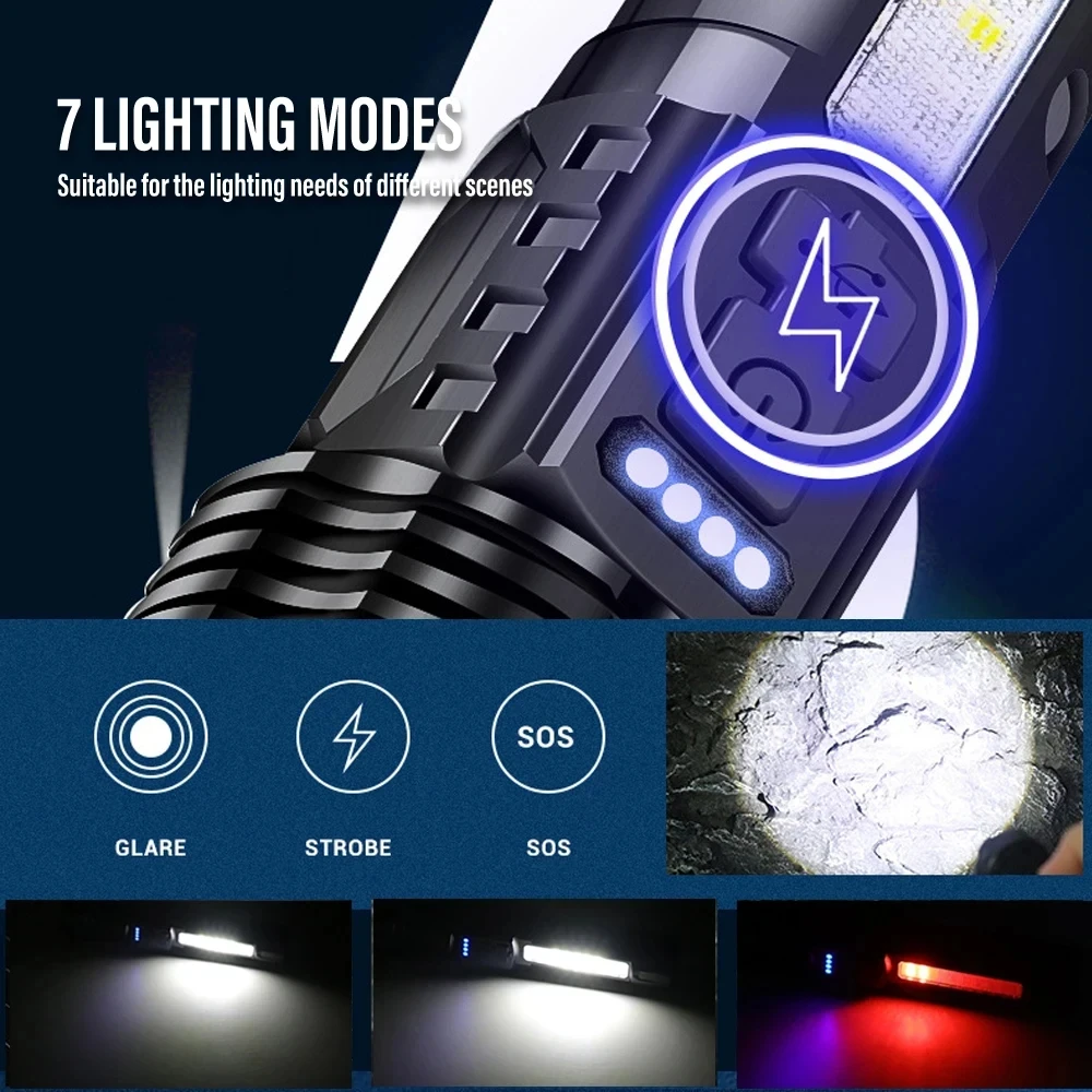 Powerful LED Flashlight Rechar - Outdoor Power For Lights avis et prix