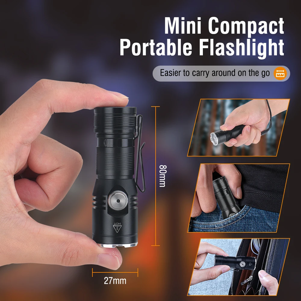 BORUiT ET15 EDC Flashlight Ult - Outdoor Usb Power Bank avis et prix