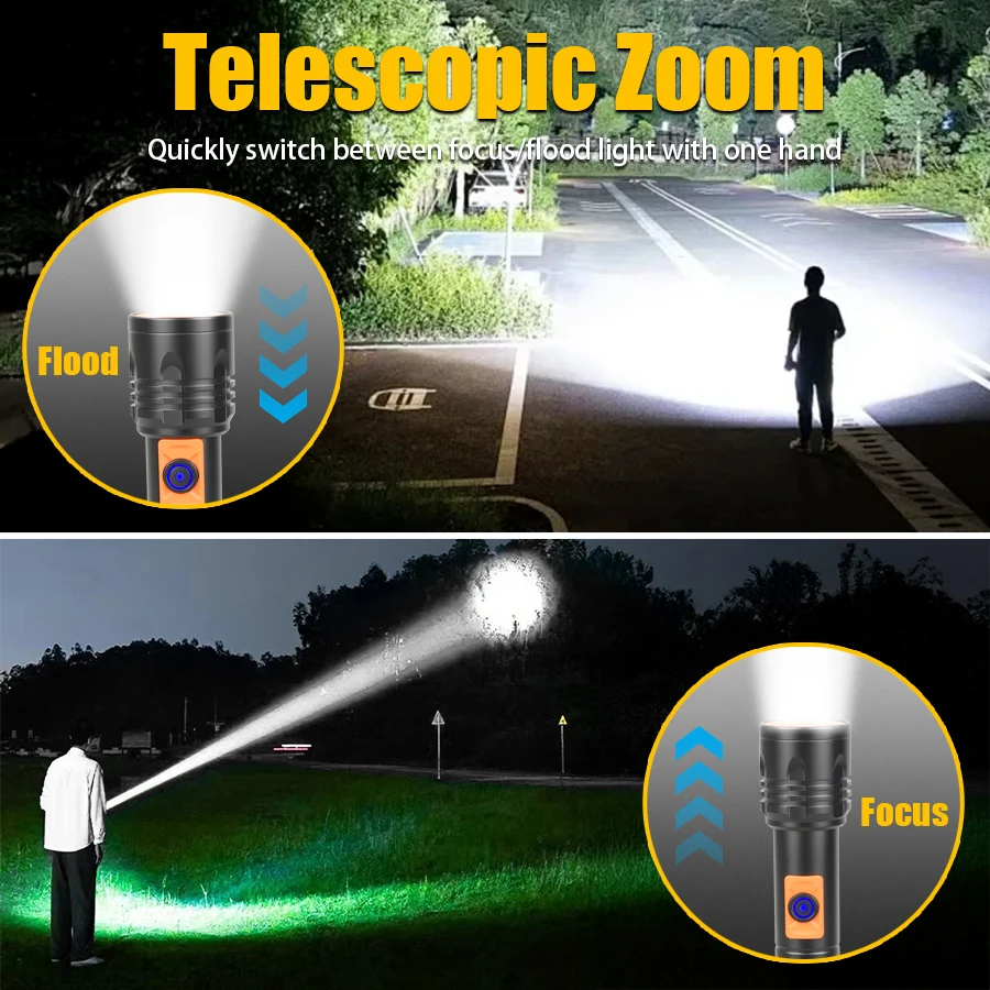 High Power LED Flashlight USB  - Outdoor Power For Lights avis et prix