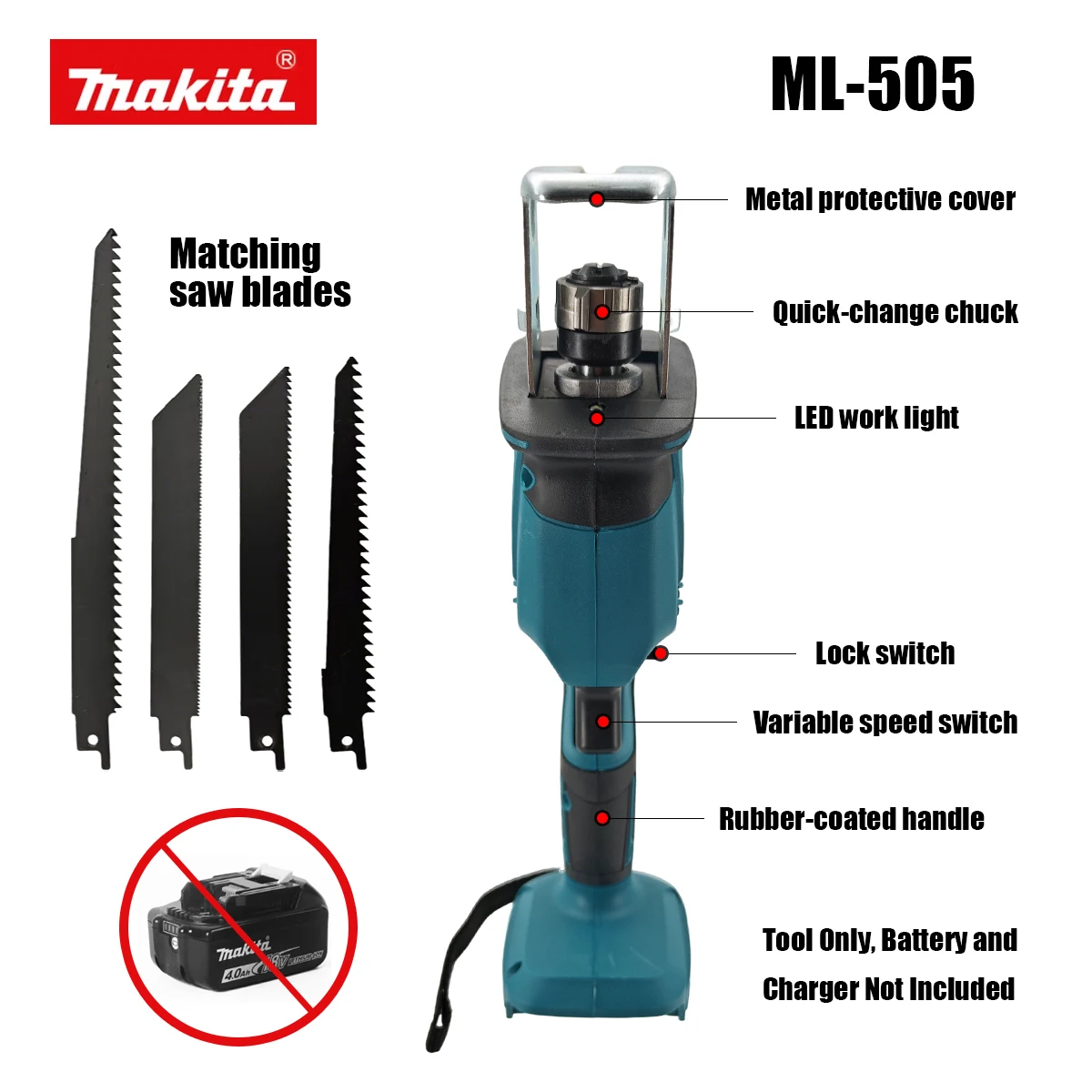 Makita Cordless Electric Recip - Electric Chainsaw Battery avis et prix