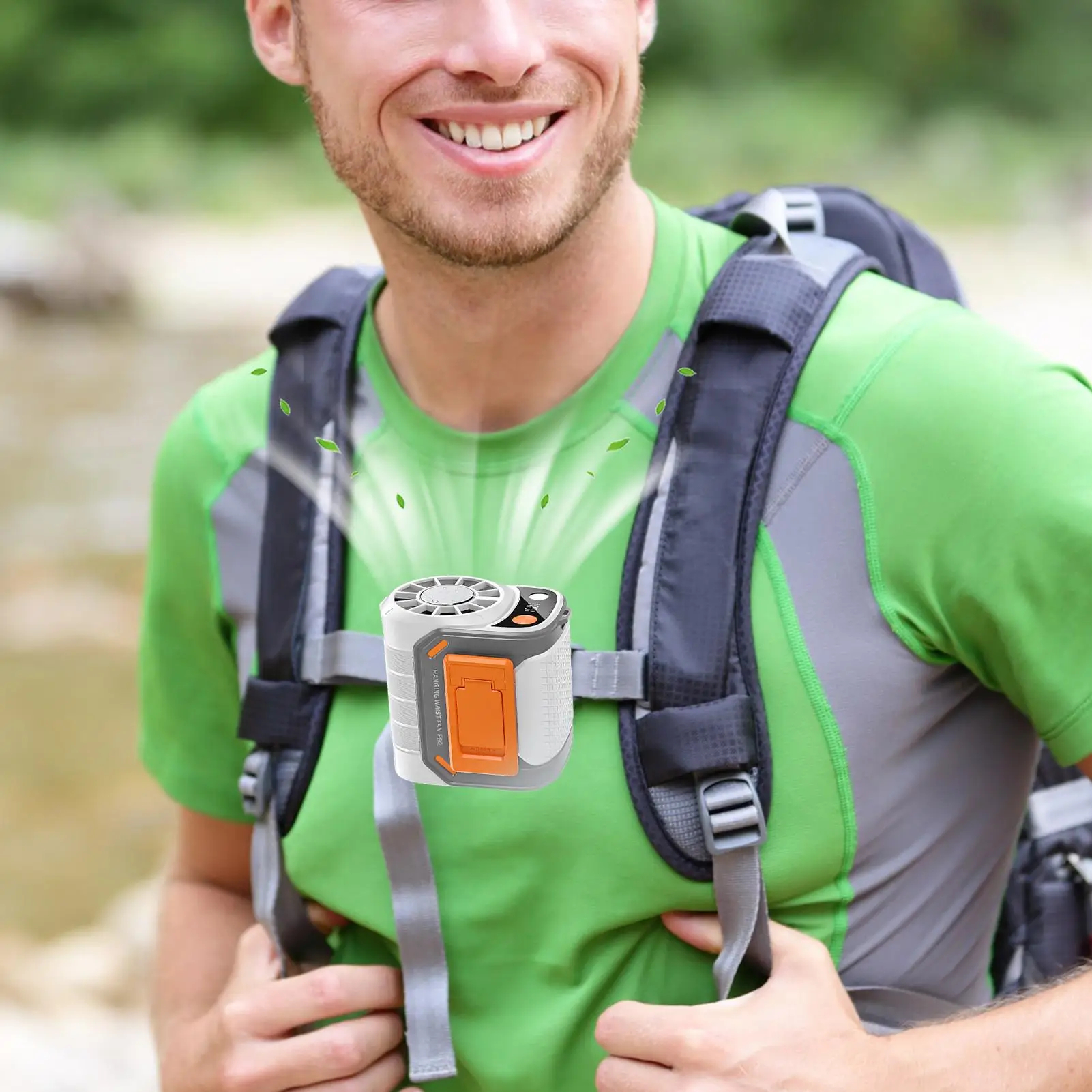 New Portable Waist Fan with US - Outdoor Usb Power Bank avis et prix