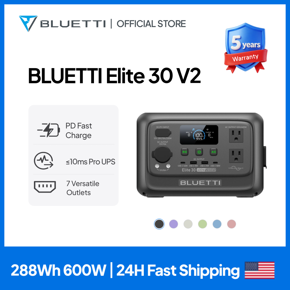 【Renew】BLUETTI Elite 30 V2 Por - Outdoor Power Bank avis et prix