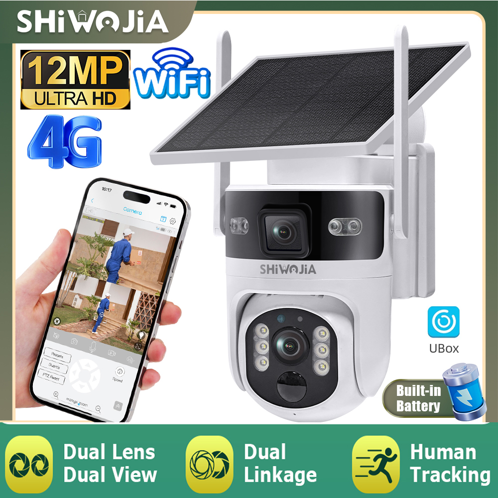 SHIWOJIA 4G LTE Solar Security - Outdoor Power Monitor avis et prix