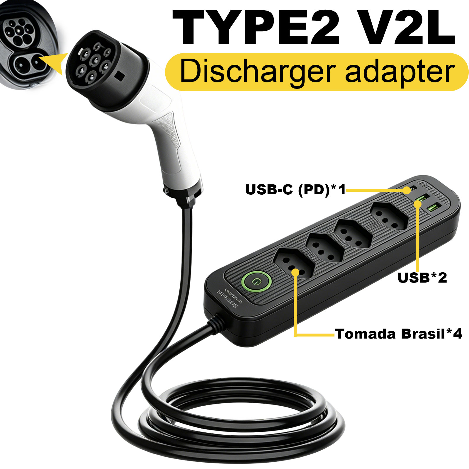 Type2 V2L Discharge Adapter 16 - Outdoor Power Hub avis et prix