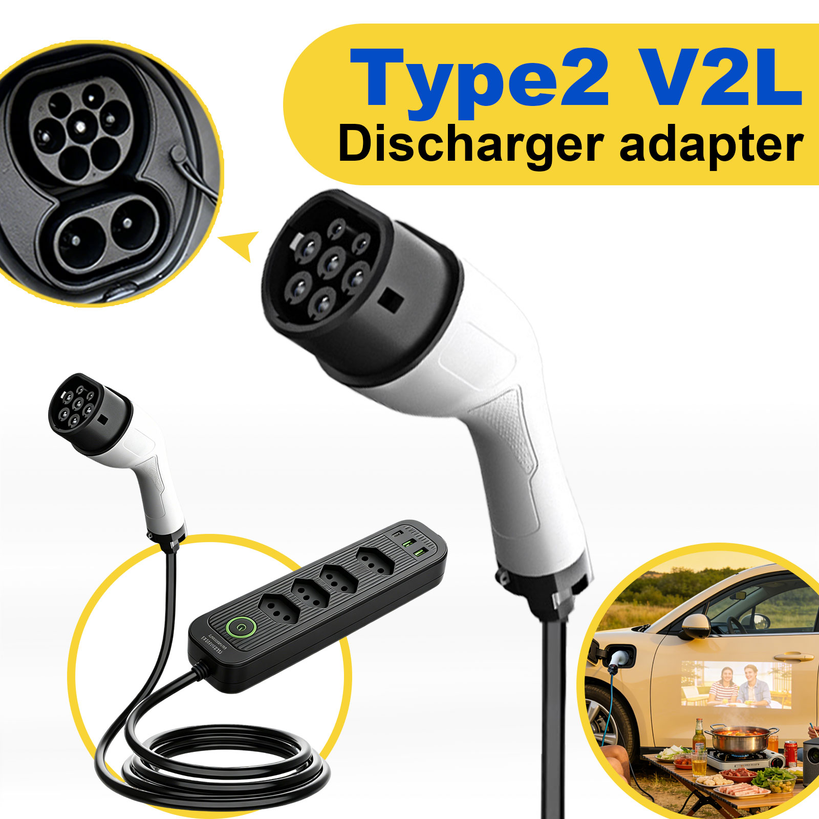 Type2 V2L Discharge Adapter 16 - Outdoor Power Hub avis et prix