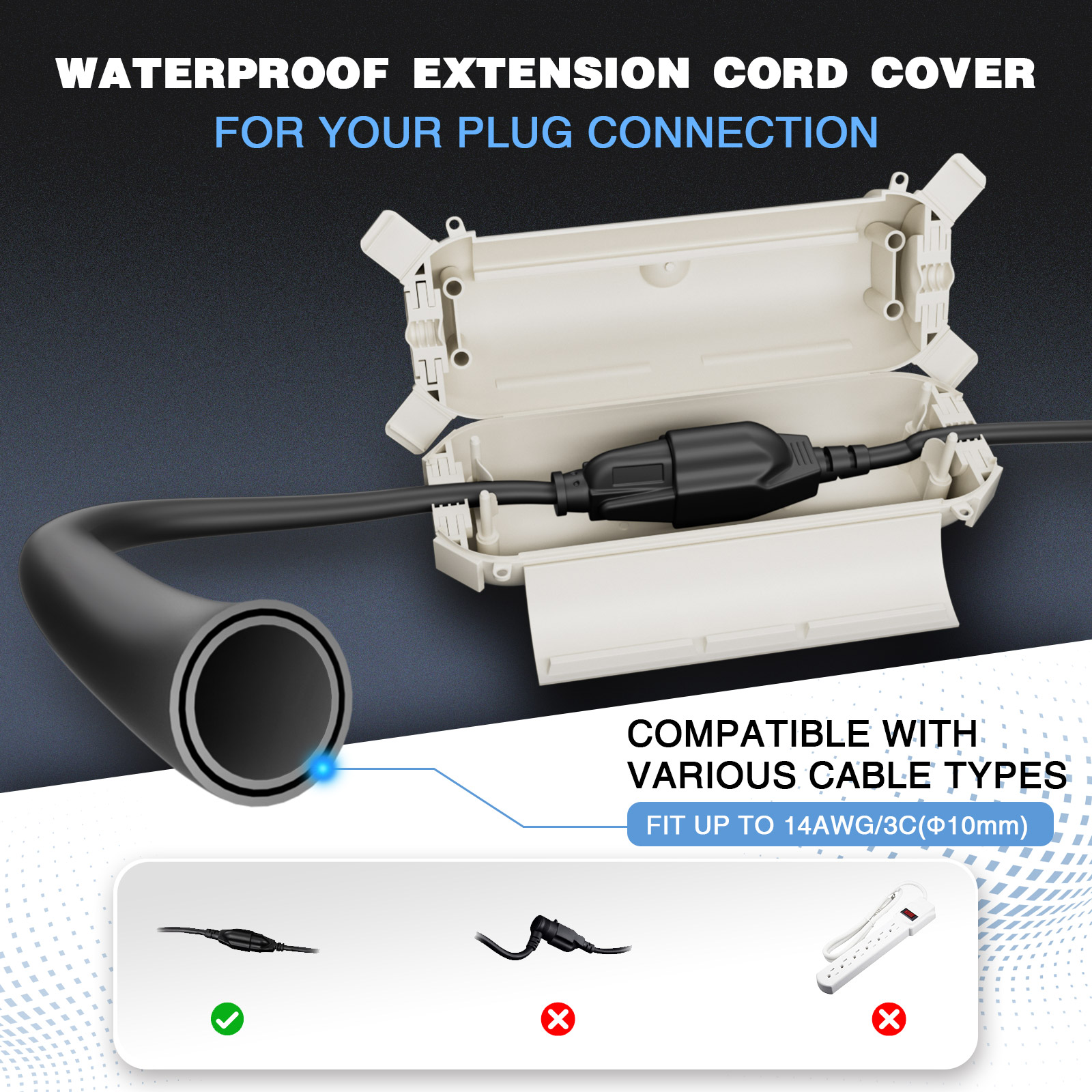 2 Pack Waterproof Outdoor Conn - Outdoor Power Hub avis et prix