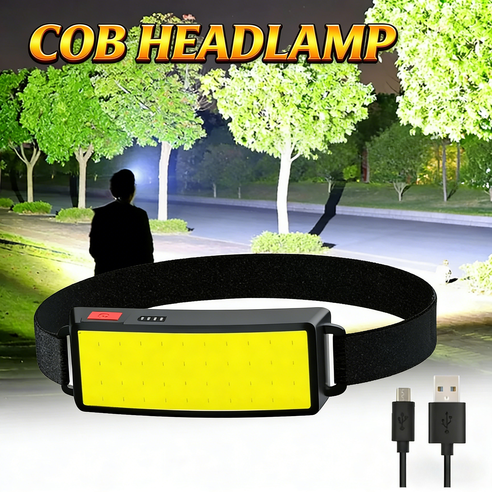 COB Portable LED Headlights Ou - Outdoor Usb Power Bank avis et prix