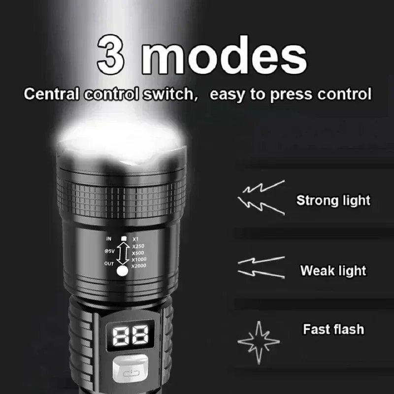 P50 High Brightness Flashlight - Outdoor Usb Power Bank avis et prix