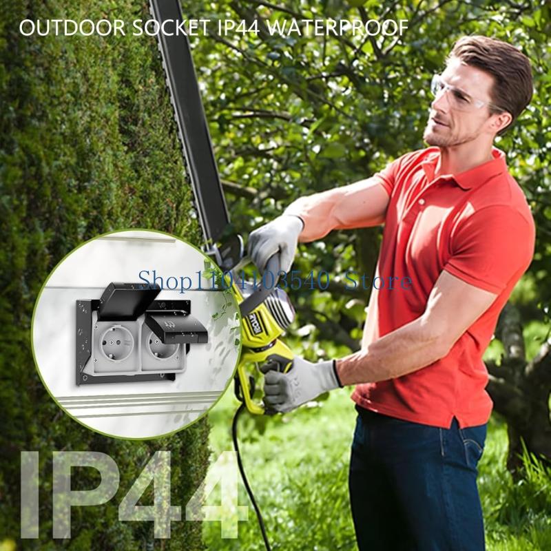02DC 2 Gang Waterproof Outlet  - Outdoor Power Socket Cover avis et prix