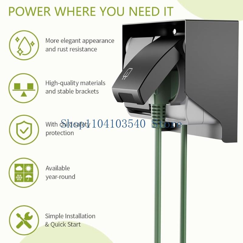 02DC 2 Gang Waterproof Outlet  - Outdoor Power Socket Cover avis et prix