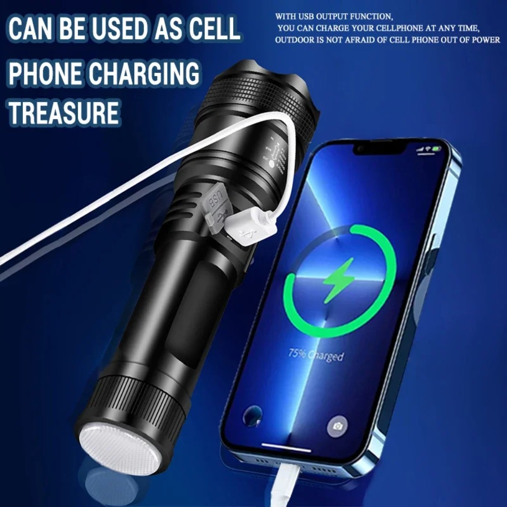 Powerful LED Flashlight USB Re - Outdoor Usb Power Bank avis et prix