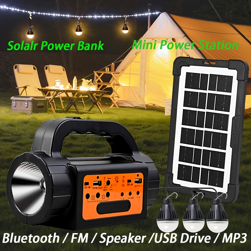 Solar Rechargeable Camping Lig - Outdoor Power Bank avis et prix