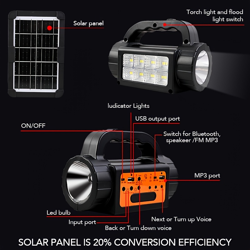 Solar Rechargeable Camping Lig - Outdoor Power Bank avis et prix