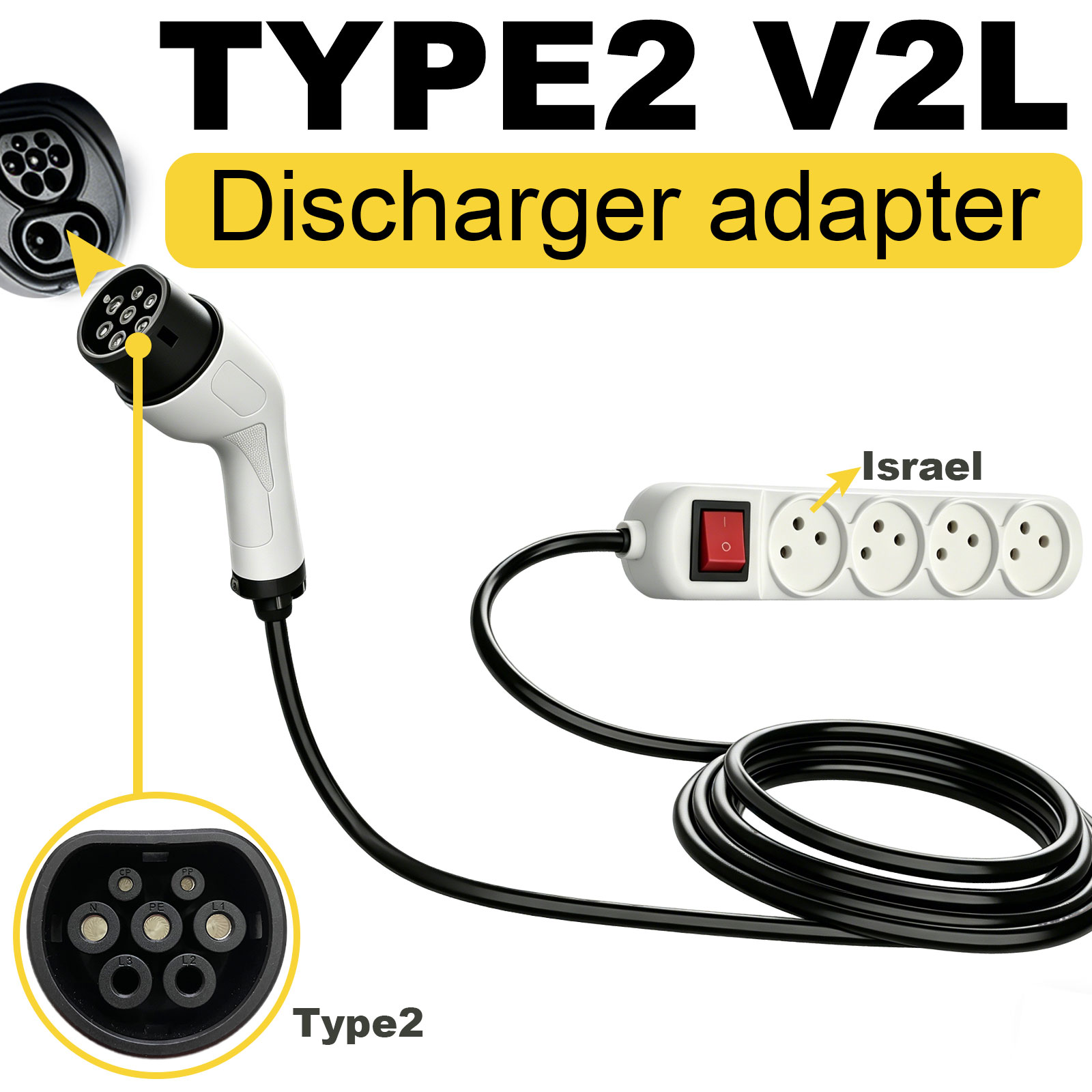 Type2 V2L Discharge Adapter Is - Outdoor Power Hub avis et prix