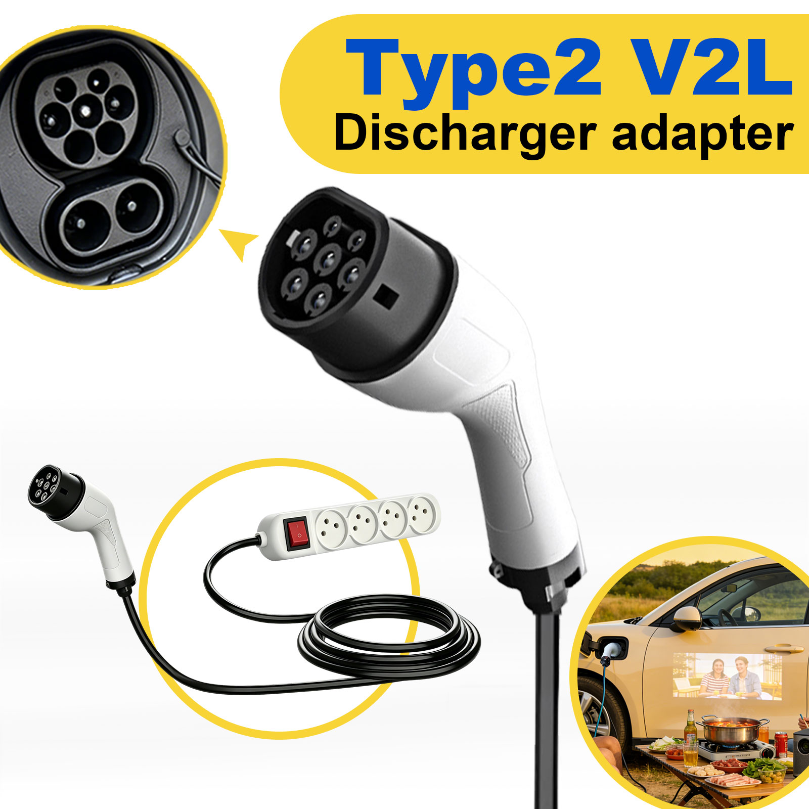 Type2 V2L Discharge Adapter Is - Outdoor Power Hub avis et prix