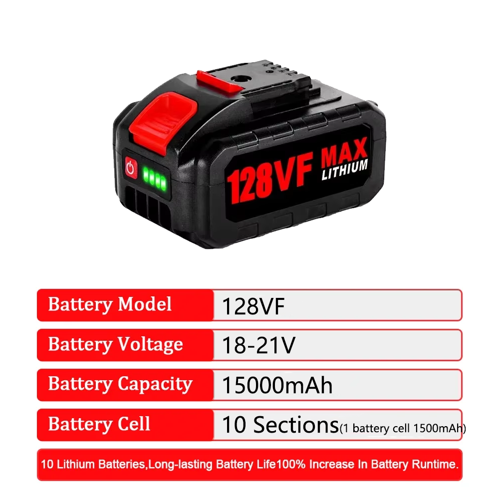 18V 21V 128VF 98VF Rechargeabl - Electric Chainsaw Battery avis et prix