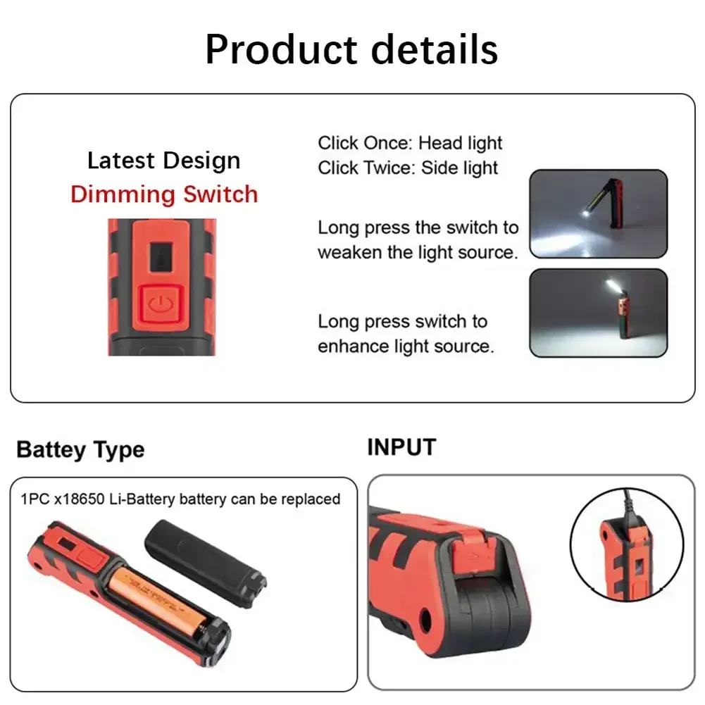 Dimmable COB LED Work Light US - Outdoor Power Bank avis et prix
