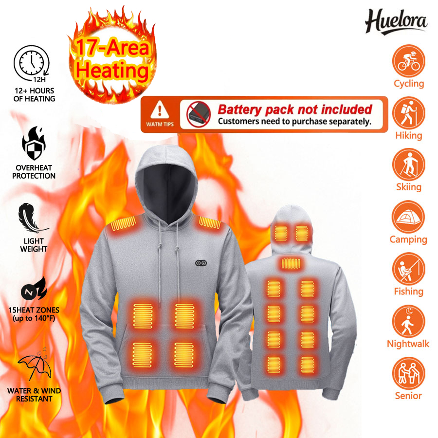 17 Zone Heating Hoodie Sweatsh - Outdoor Usb Power Bank avis et prix