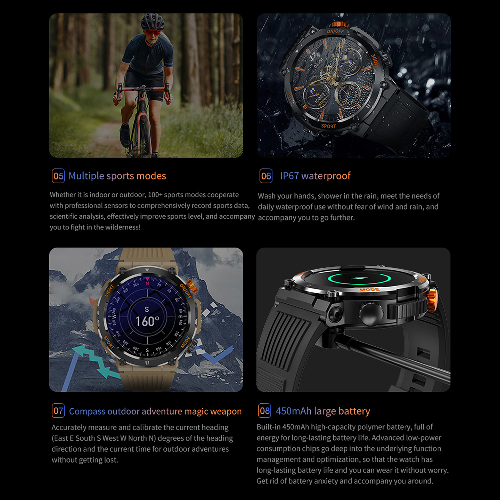 HT17 Smart Watch Men Women Dig - Outdoor Power Monitor avis et prix