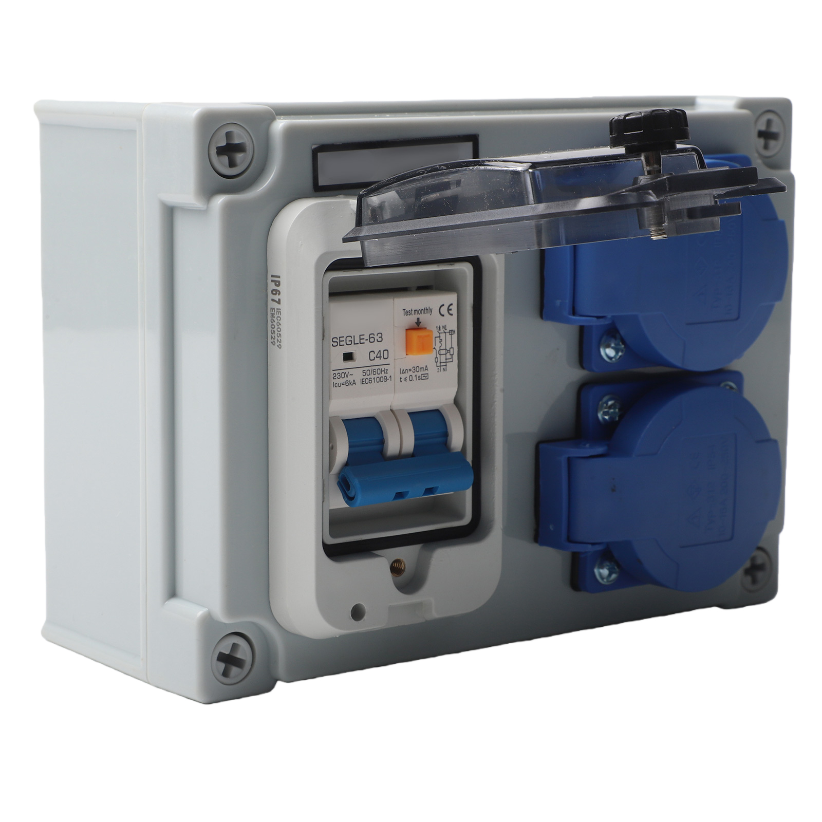 Ip54 Wall Distributor 2 Pin Co - Outdoor Power Distributors avis et prix