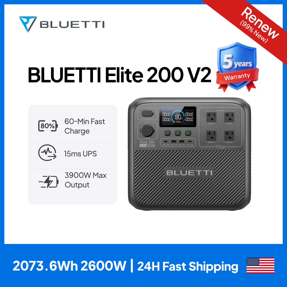 【Renew】BLUETTI Elite 200 V2 Po - Outdoor Power Bank avis et prix