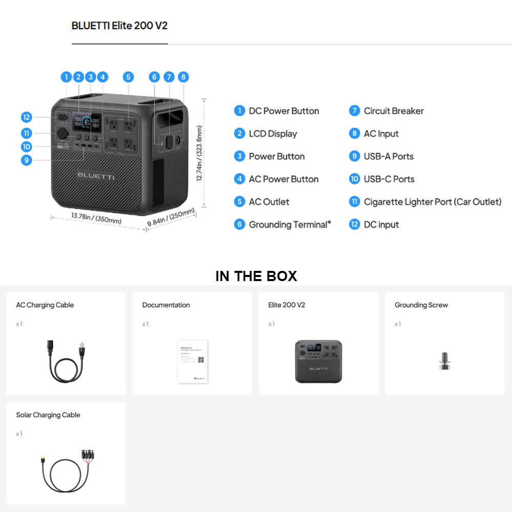 【Renew】BLUETTI Elite 200 V2 Po - Outdoor Power Bank avis et prix