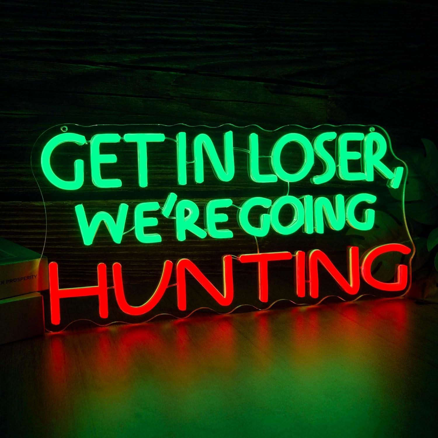 Funny Hunting Neon Sign LED Li - Outdoor Power For Lights avis et prix