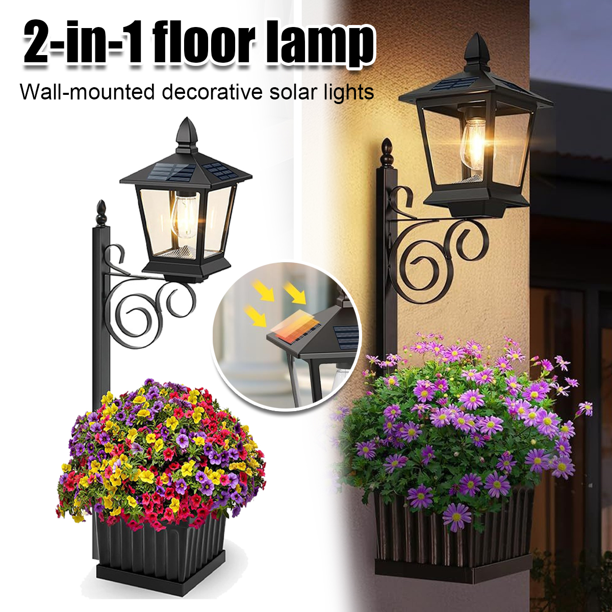 Solar Powered 2-in-1 Flower Po - Outdoor Power For Lights avis et prix