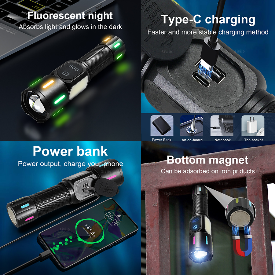 78000000LM LED Flashlight Whit - Outdoor Power Meter Bike avis et prix