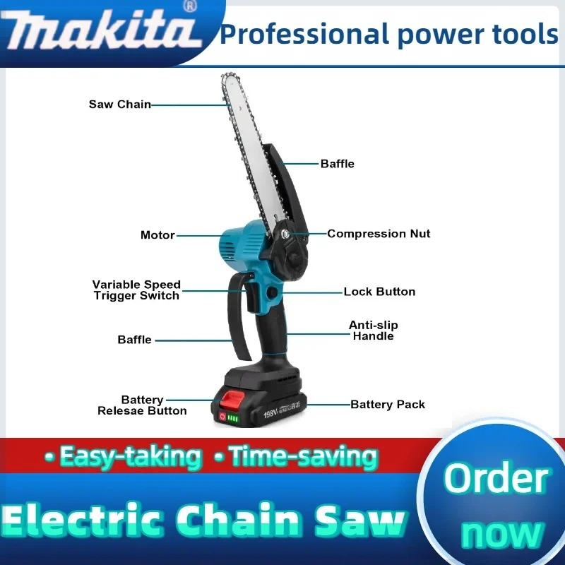 Makita 6 Inch Cordless Chain S - Electric Chainsaw Battery avis et prix