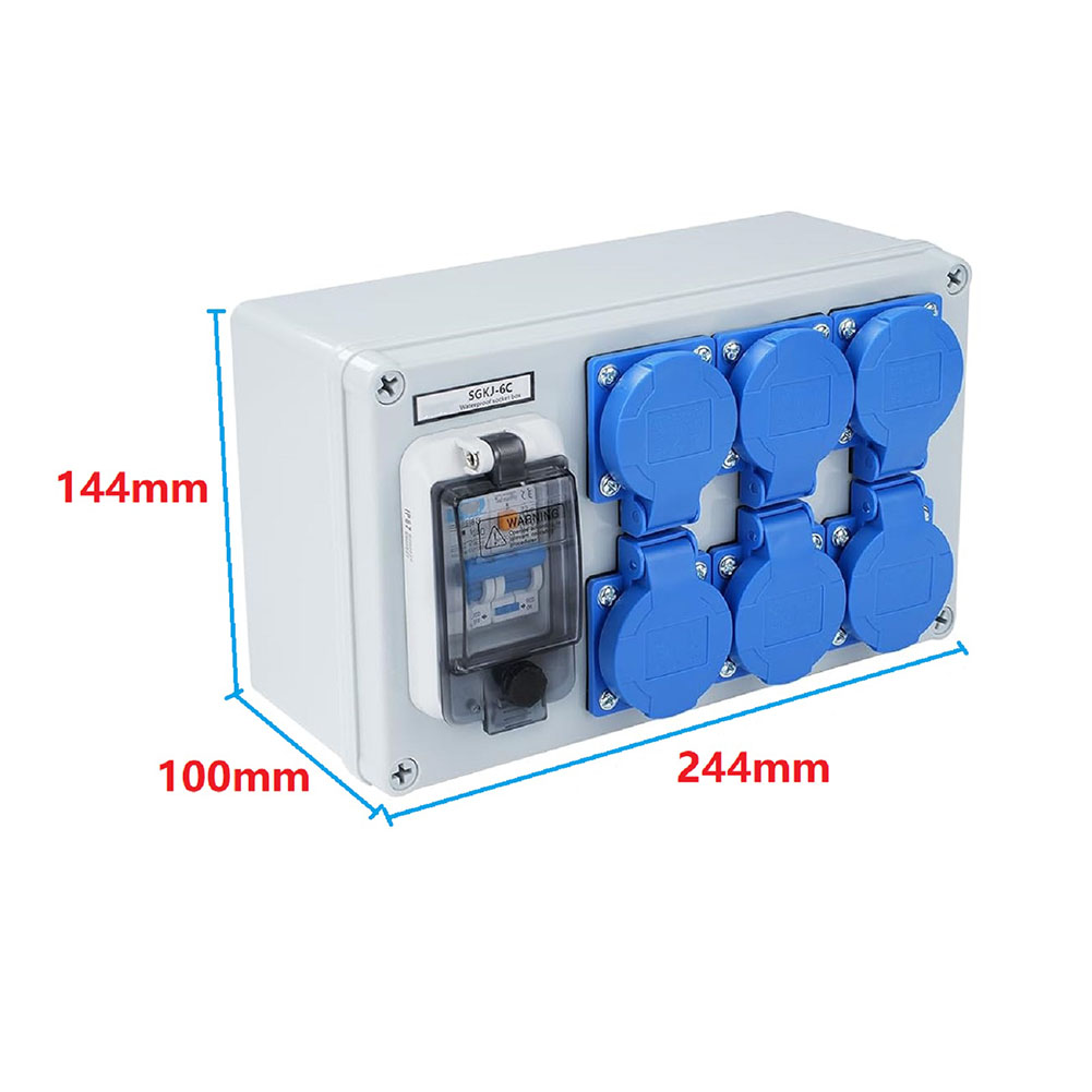 1PC IP54 Wall Mounted 6-Pin Po - Outdoor Power Distributors avis et prix