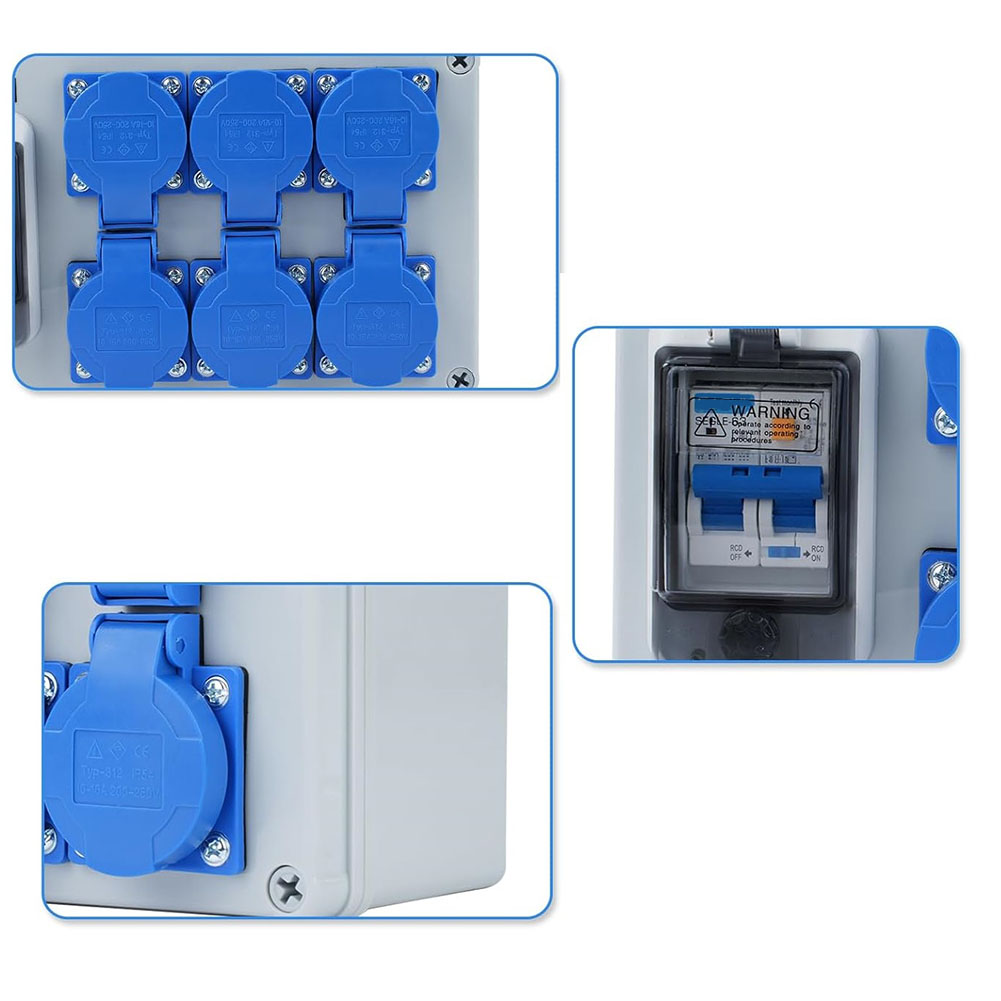 1PC IP54 Wall Mounted 6-Pin Po - Outdoor Power Distributors avis et prix