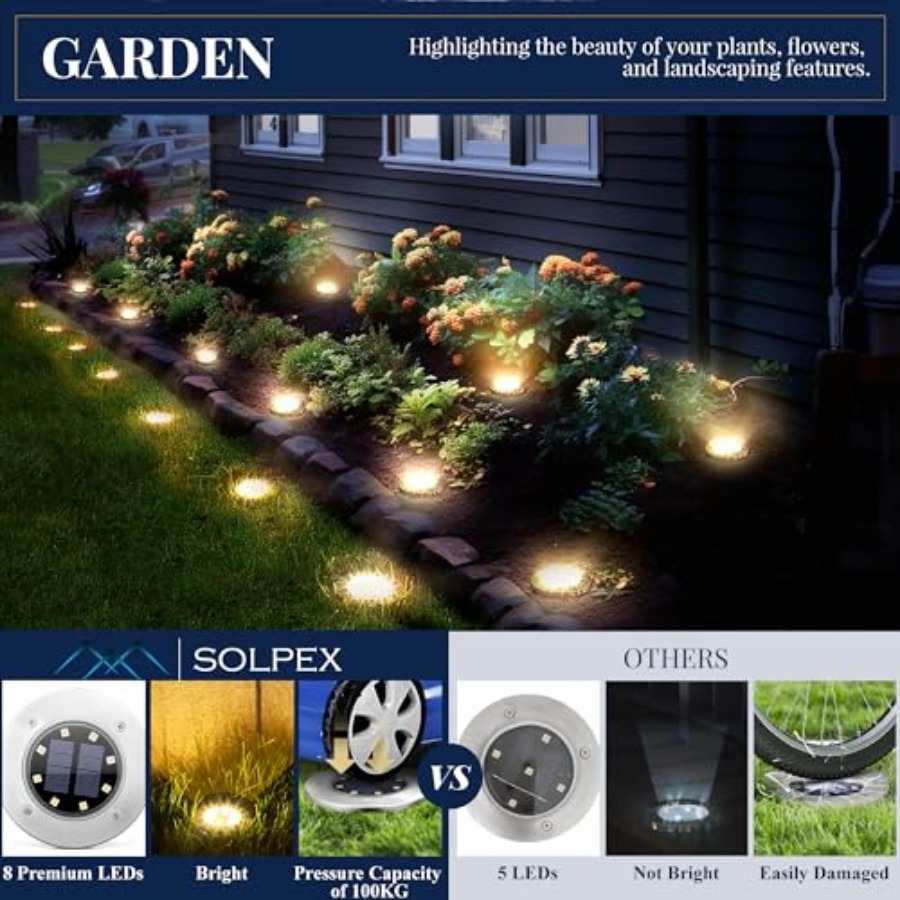 Solar Ground Lights Solar Ligh - Outdoor Power For Lights avis et prix