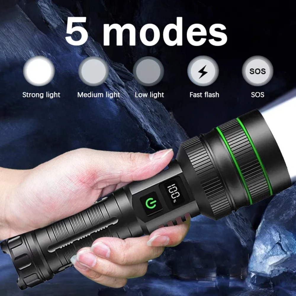 Powerful LED Flashlight Zoomab - Outdoor Power Bank avis et prix