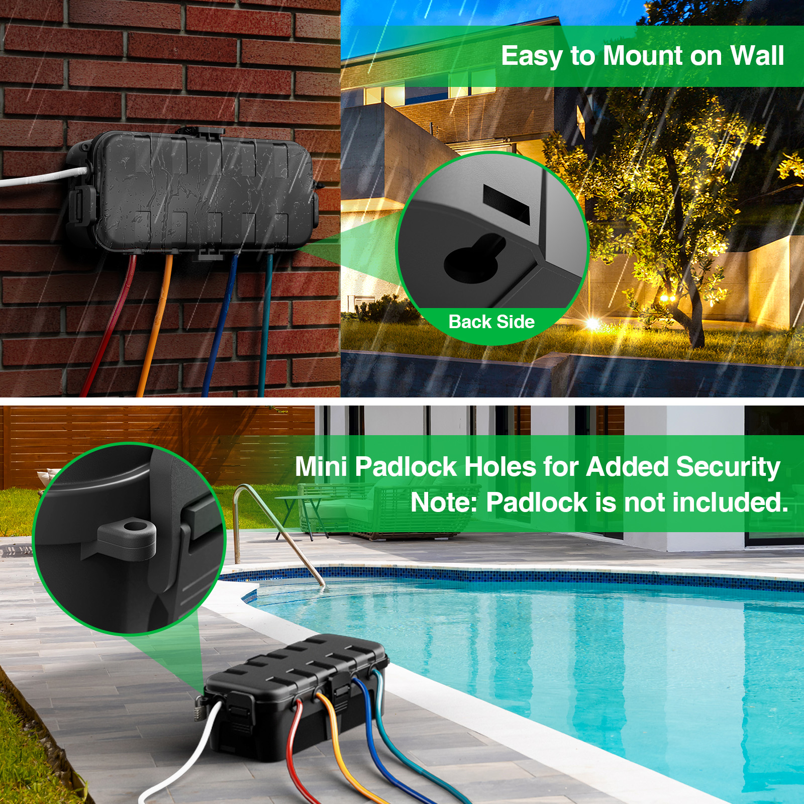 Medium Outdoor Electrical Box, - Outdoor Power Socket Cover avis et prix